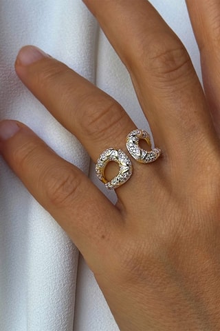 Bague - Argent plaqué or jaune