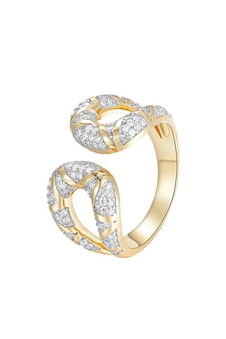 Bague - Argent plaqué or jaune