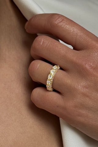 Bague - Argent plaqué or jaune