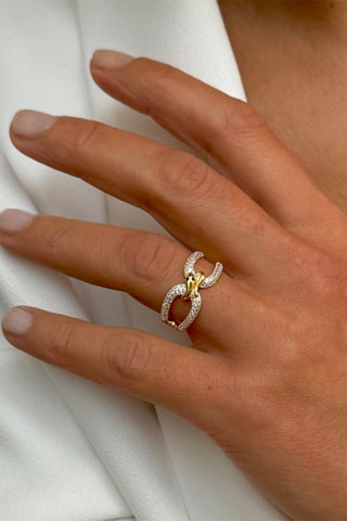 Bague - Argent plaqué or jaune