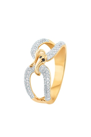Bague - Argent plaqué or jaune