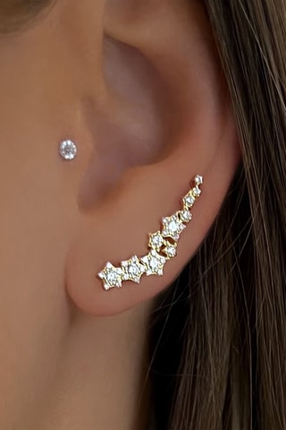 Boucles d'oreilles - Argent doré à l'or fin jaune
