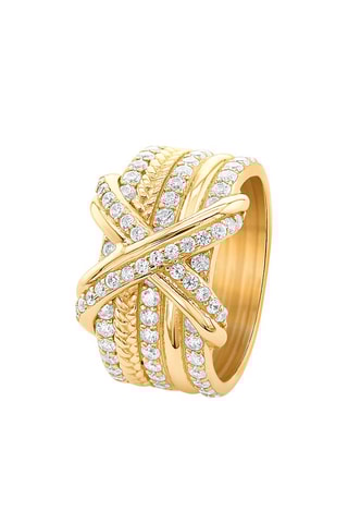 Bague - Argent plaqué or jaune