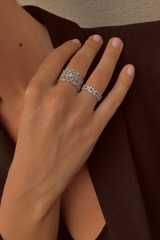 Bague - Argent plaqué or jaune