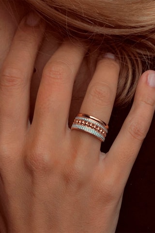 Bague  -  Argent plaqué or rose