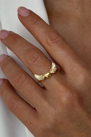 Bague - Argent plaqué or jaune