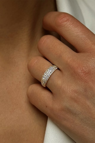 Bague - Argent plaqué or jaune