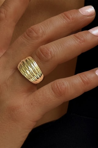 Bague - Argent plaqué or jaune