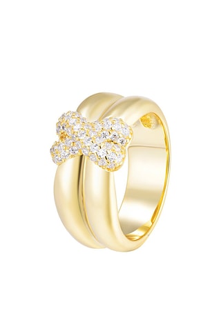 Bague - Argent plaqué or jaune
