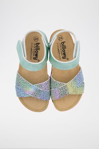 Sandales Rosso - Turquoise chiné