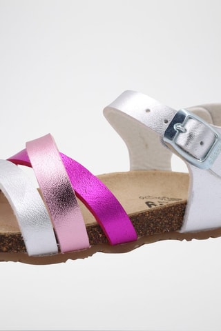 Sandales Rosso - Argenté et fuchsia