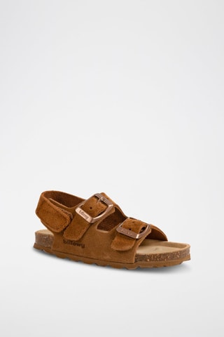 Sandales en nubuck Camel