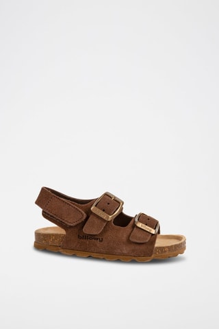 Sandales en nubuck Marron