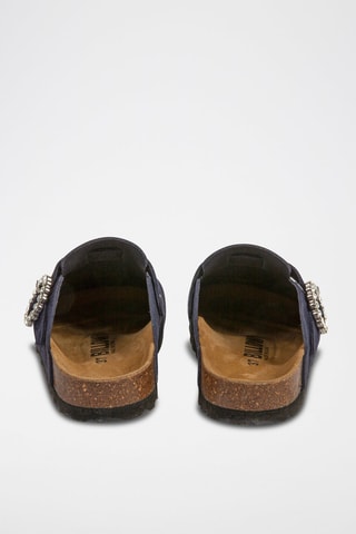 Sabots en nubuck - Bleu