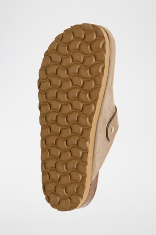 Sabots plateformes en cuir - Marron clair