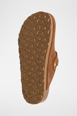 Sabots plateformes en cuir - Camel