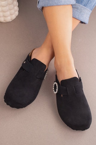 Sabots en nubuck - Noir