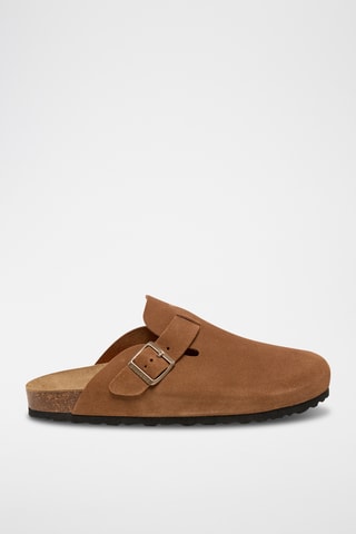 Sabots en nubuck Rosso - Camel