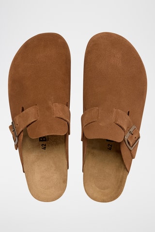 Sabots en nubuck Rosso - Camel