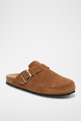 Sabots en nubuck Rosso - Camel