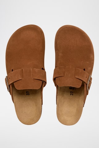 Sabots en nubuck Rosso - Camel