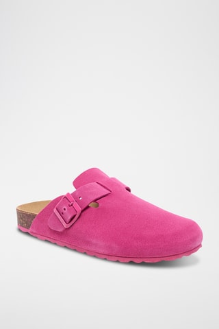 Sabots en nubuck Rosso - Fuchsia