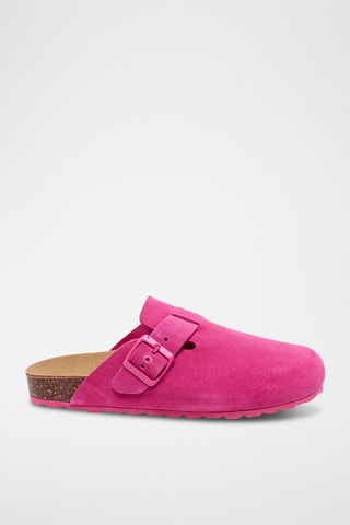 Sabots en nubuck Rosso - Fuchsia