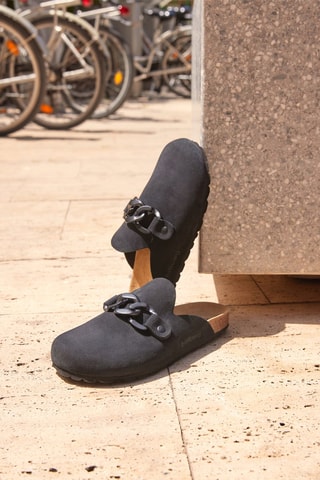 Sabots en nubuck Rosso - Noir