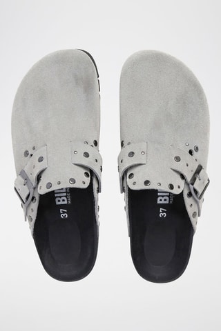Sabots en cuir - Gris