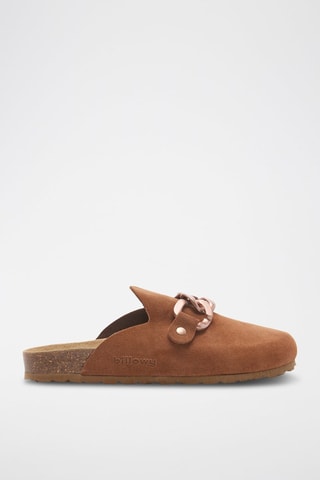 Sabots en nubuck Rosso Camel