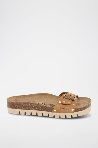 Mules em couro - Camel