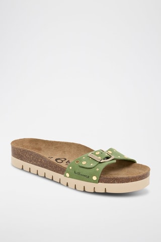 Mules em nobuck - Verde