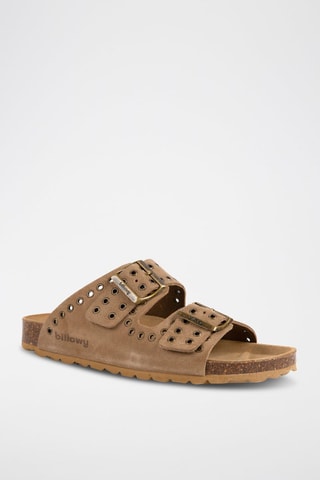 Mules en nubuck - Marron