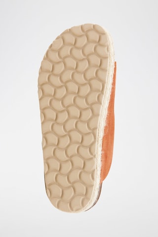 Mules com plataforma em nobuck - Laranja