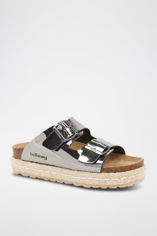 Mules com plataforma - Cinzento