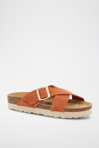 Mules em nobuck - Laranja