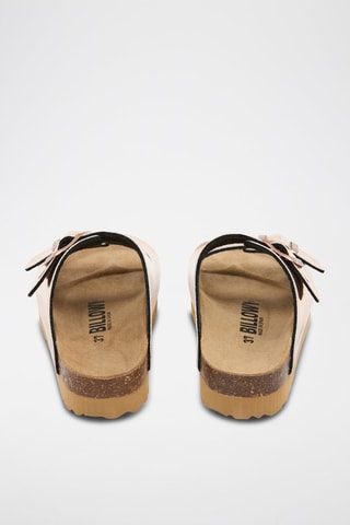 Mules com plataforma - Dourado-rosa