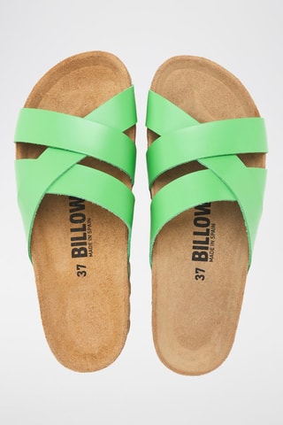Mules en cuir - Vert