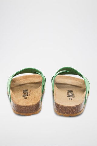 Mules en cuir - Vert