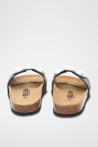 Mules en cuir - Noir