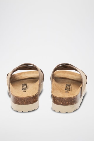 Mules em nobuck - Castanho-claro