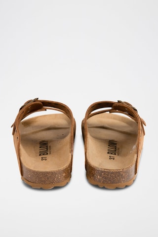 Mules en nubuck Camel
