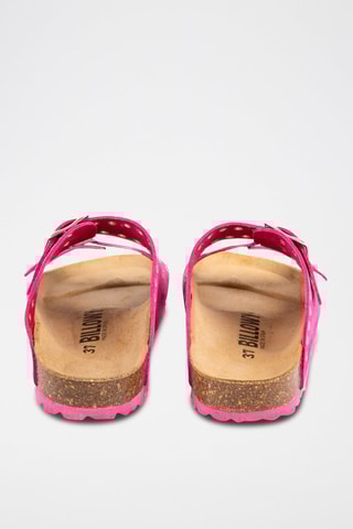 Mules en nubuck Fuchsia