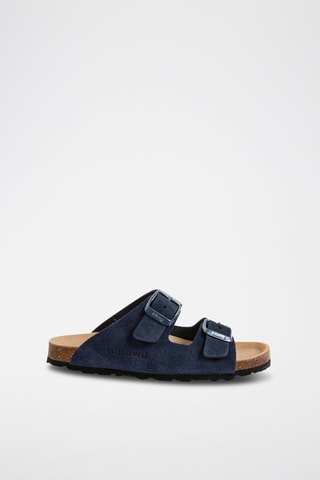 Mules en nubuck Bleu marine