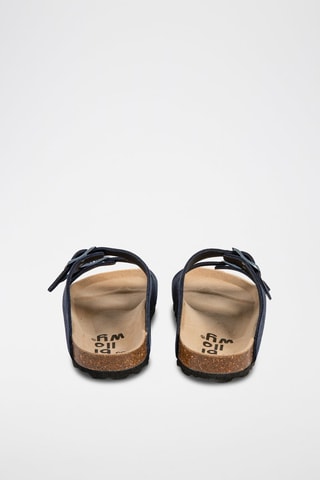 Mules en nubuck Bleu marine