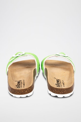 Mules Rosso Verde-claro mesclado