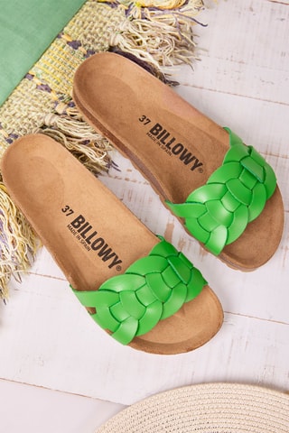 Mules en cuir - Vert