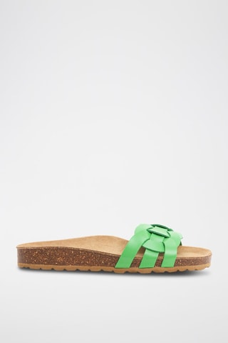 Mules en cuir - Vert