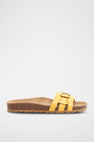 Mules en cuir - Jaune