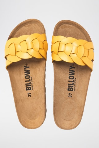 Mules en cuir - Jaune